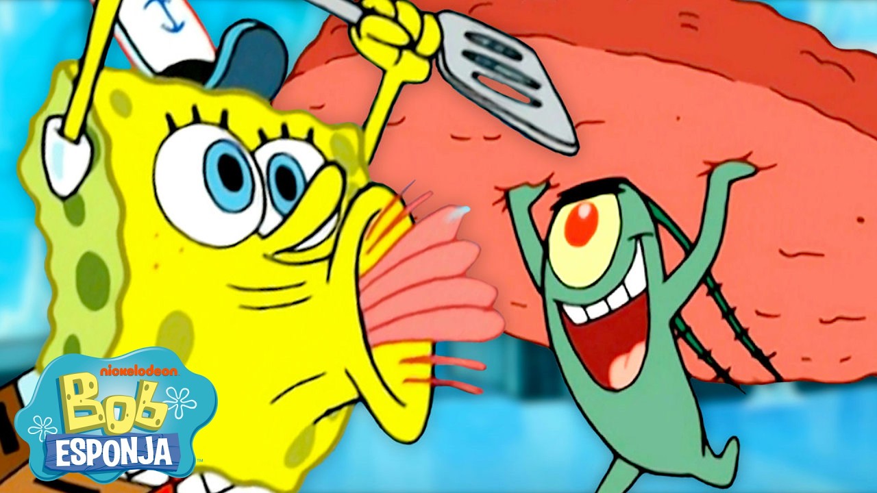 Bob Esponja | Os Melhores Episódios do Plankton! 🦠 | 1 hora | Bob Esponja em Português