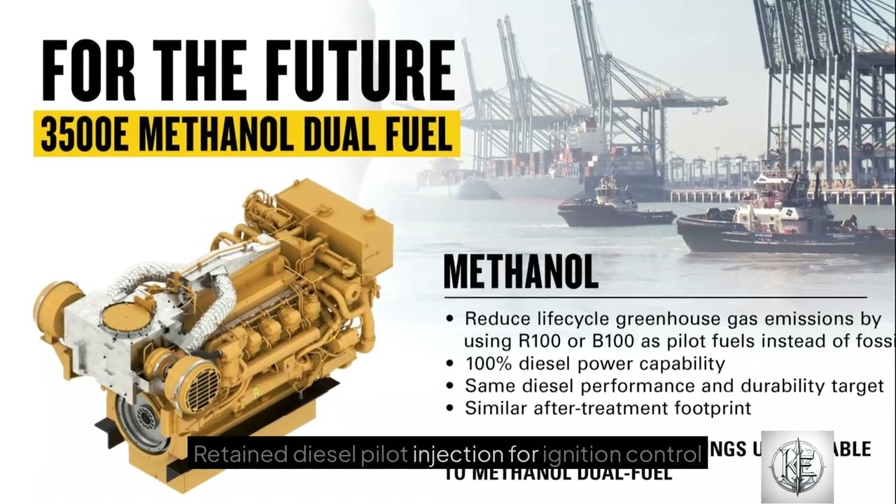 #Caterpillar #3500E #MarineEngine #DualFuel #Methanol #Damen #ShipEngineering  #HeavyMachinery