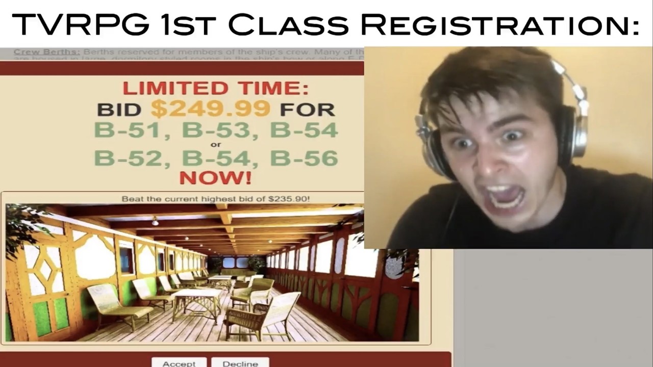 TVRPG Registration Be Like