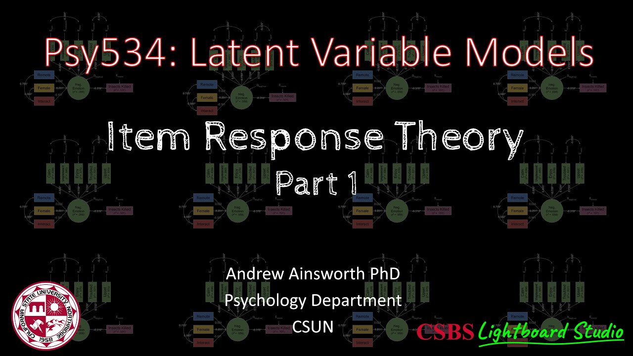 Psy534: Lecture #12 - IRT 1