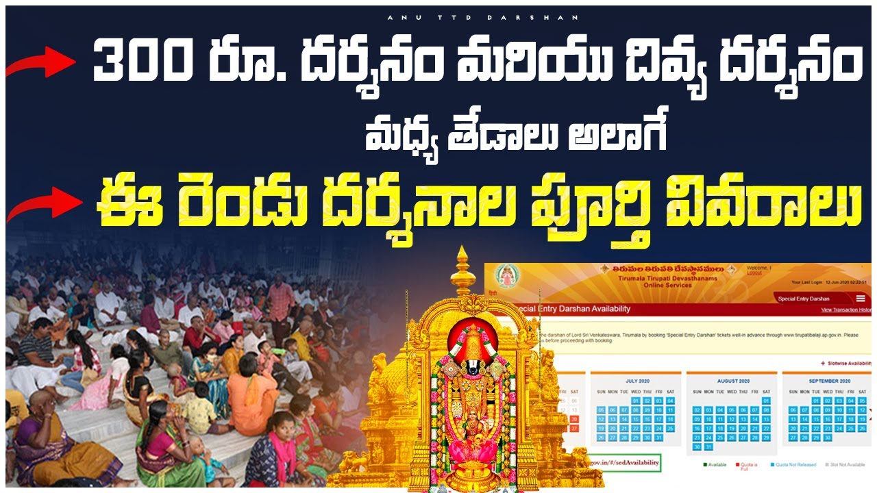 Tirumala Darshan update|Difference between 300/-rs Darshan and Divya darshan|Telugu|Anu TTD darshan