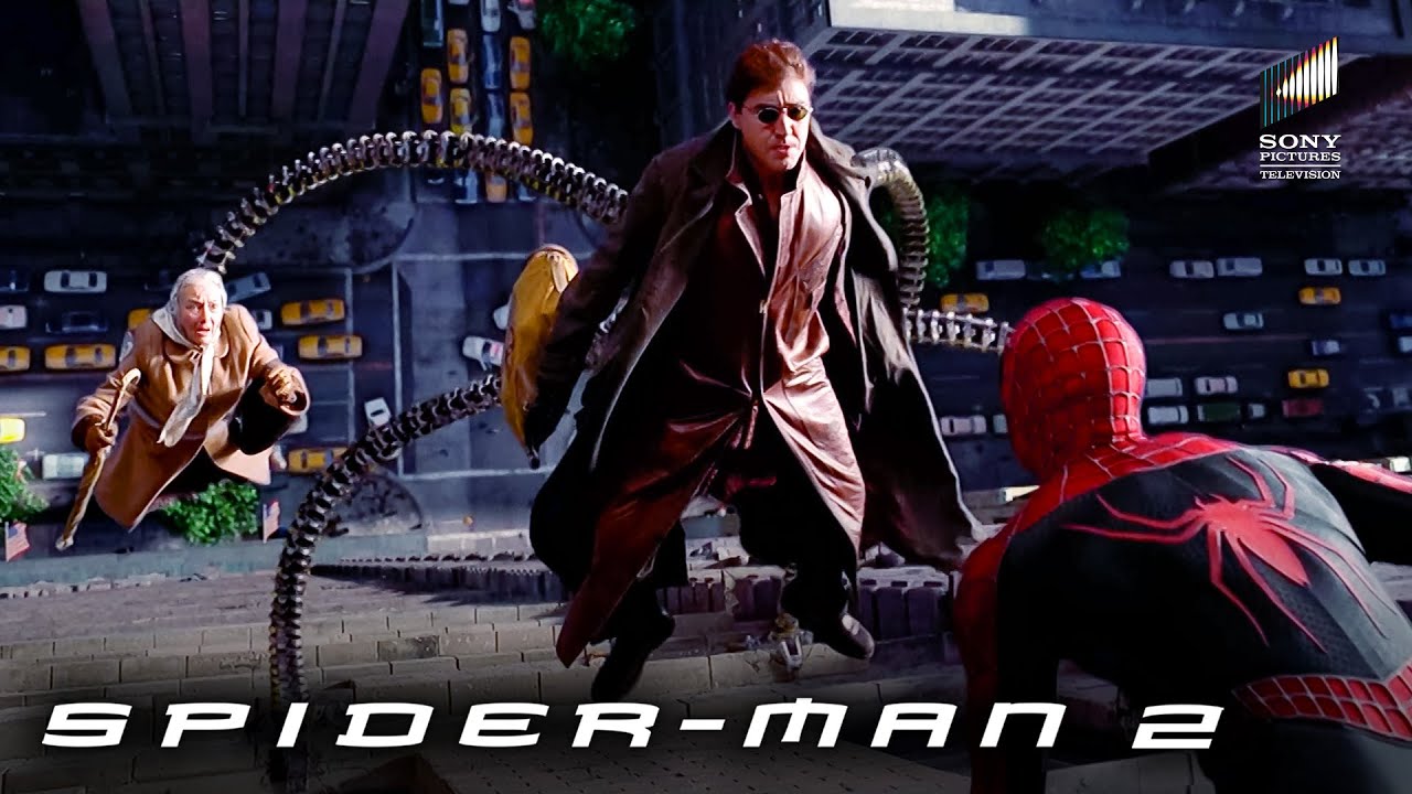 Doctor Octopus' Terrorises the Town After His Wife's Death | Spider-Man 2 (2004)