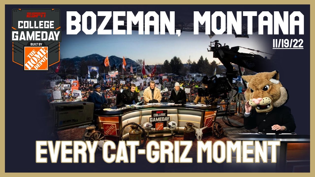 EVERY Cat-Griz Moment from College Gameday in Bozeman Montana - 11/19/22