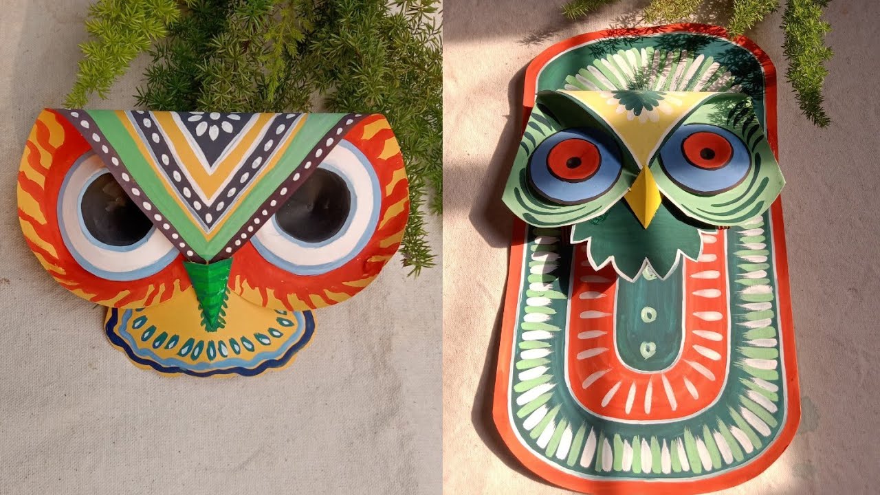 Owl mask|Paper Mask Making |পয়লা বৈশাখ উপলক্ষে owl mask | @DIYWithRimpa