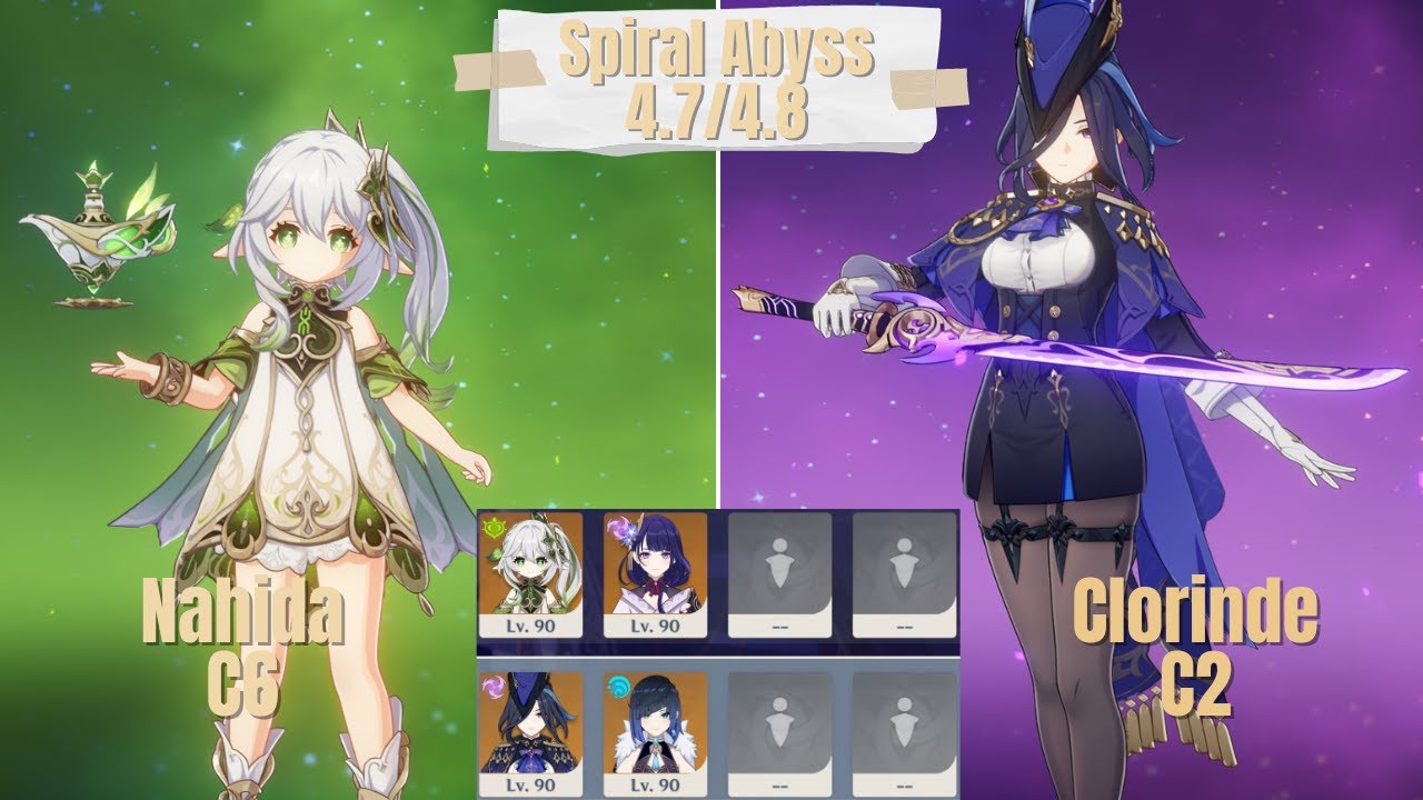 C6 Nahida & C2 Clorinde Duo Spiral Abyss 4.8