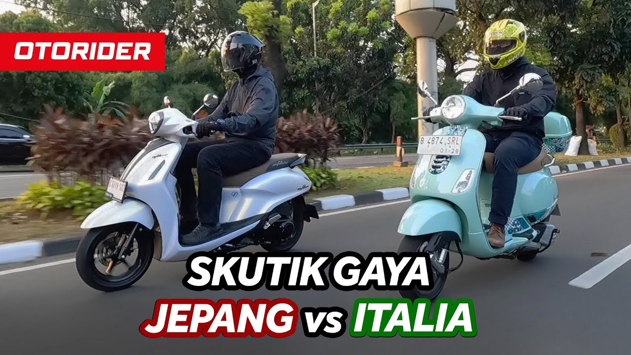 Yamaha Grand Filano Hybrid Connected dan Vespa LX 125 Batik - Group Review | OtoRider