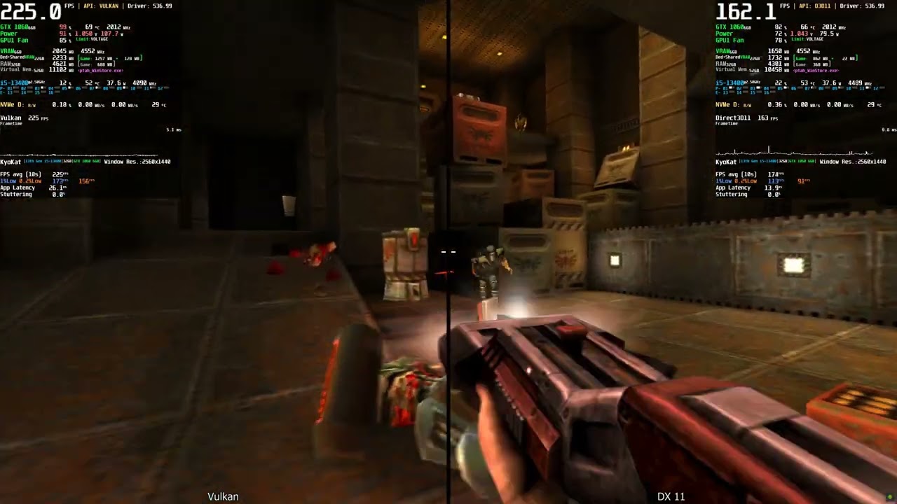 PC Quake II Enhanced 2023 | DX11 vs Vulkan Comparison DirectX 11