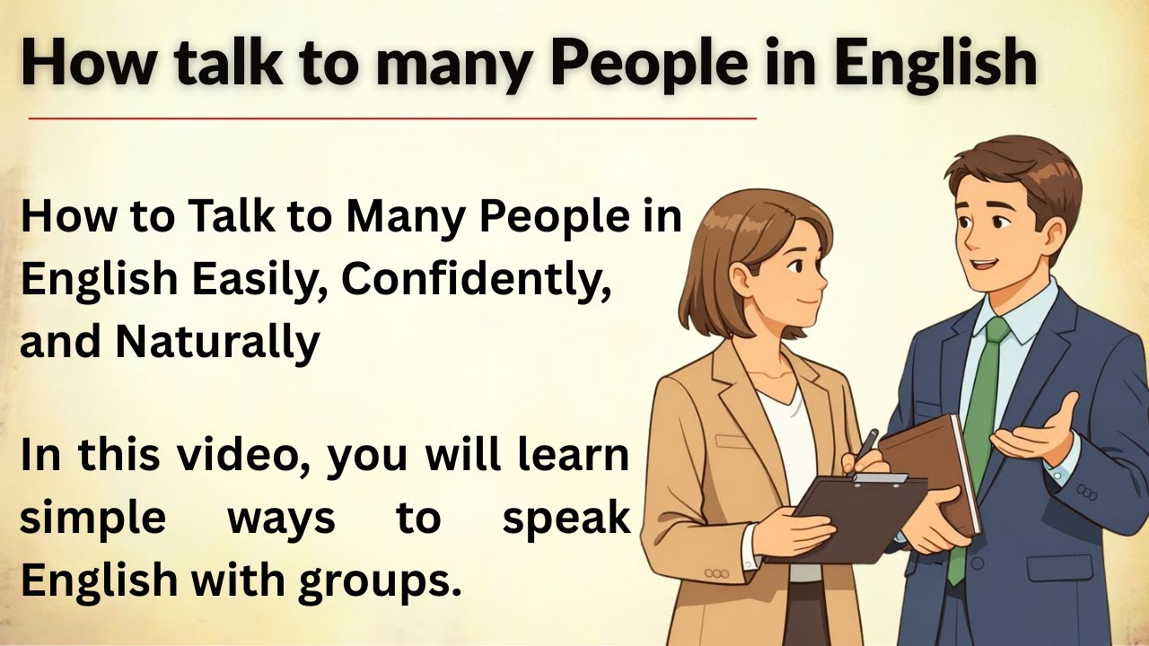 How Talk to many people in English || Graded Reader || Improve Your English Fluency