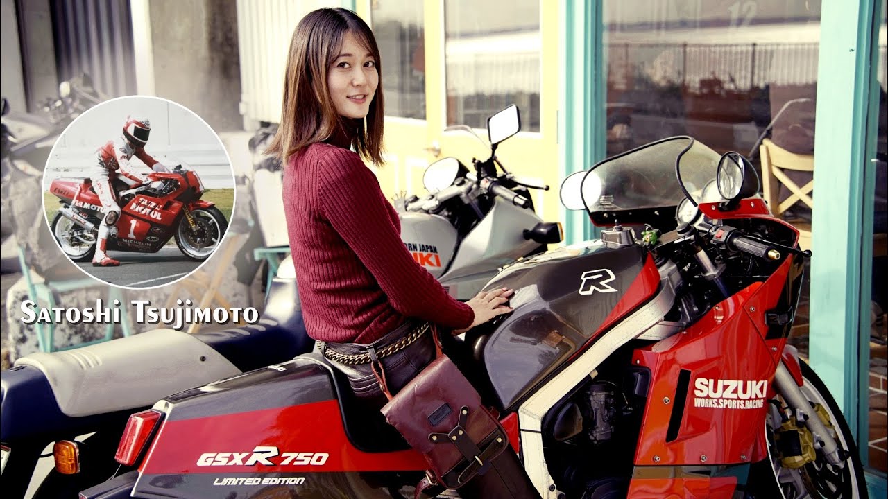 GSX-R750 и katana1000 в гости к мотогонщику Сатоси Цудзимото в его кафе Pilota Moto.