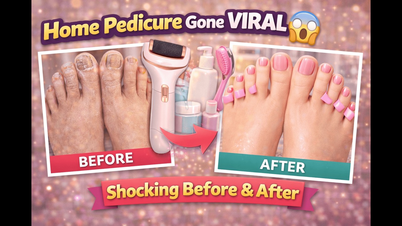 Home Pedicure Gone VIRAL 😱 Shocking Before & After|#makeuptutorial |#pedicure |#softglamlook