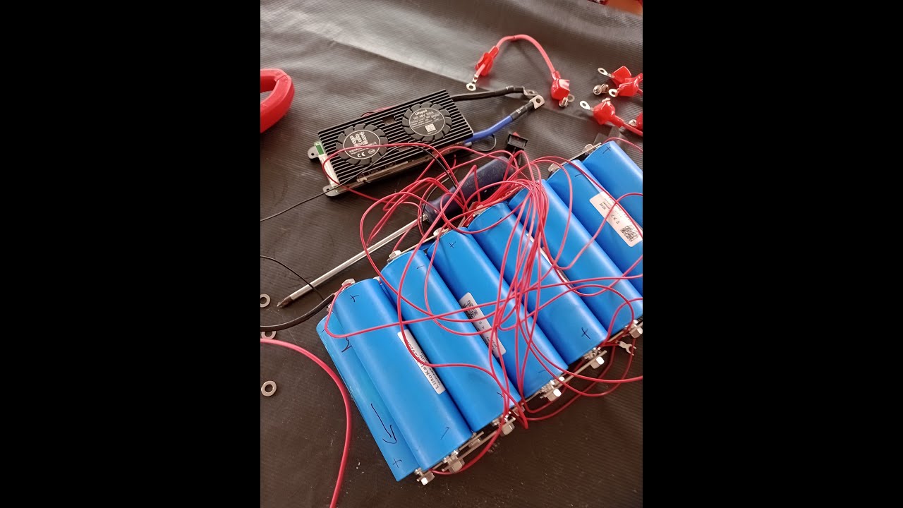 Trocando a bateria bicicleta eletrica souza 48v, para Lifepo4 Liitokala (3.2v 20ah) com BMS 16s 48v