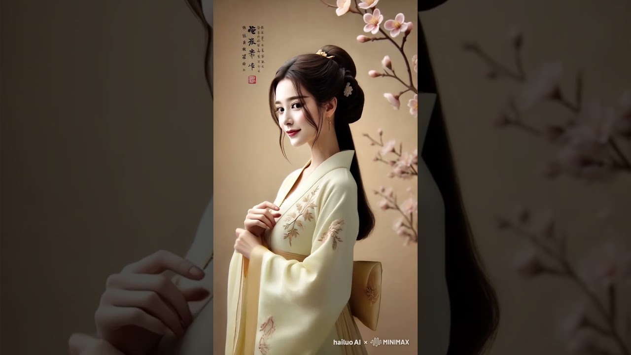 《风中的温柔，凝望中的深情》# #beauty#日本美女#典雅