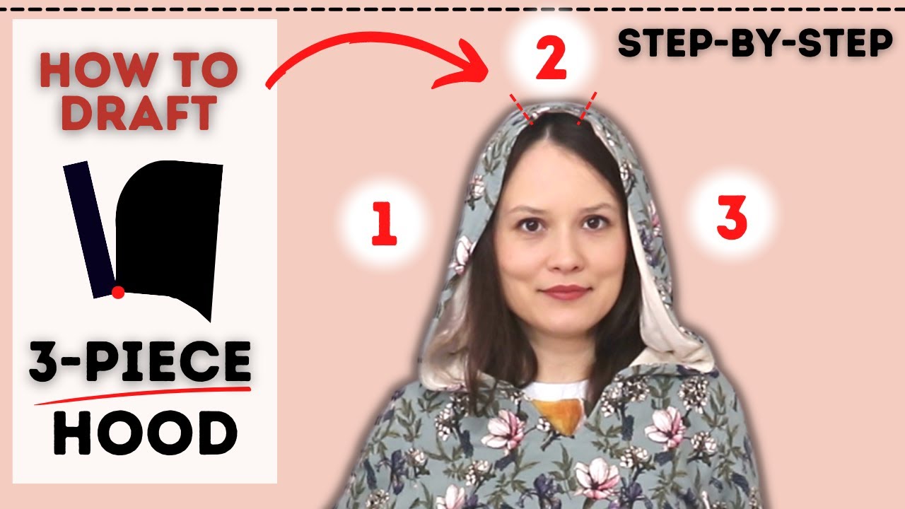 КАК СДЕЛАТЬ чертеж и сшить капюшон из трёх частей! Очень просто!