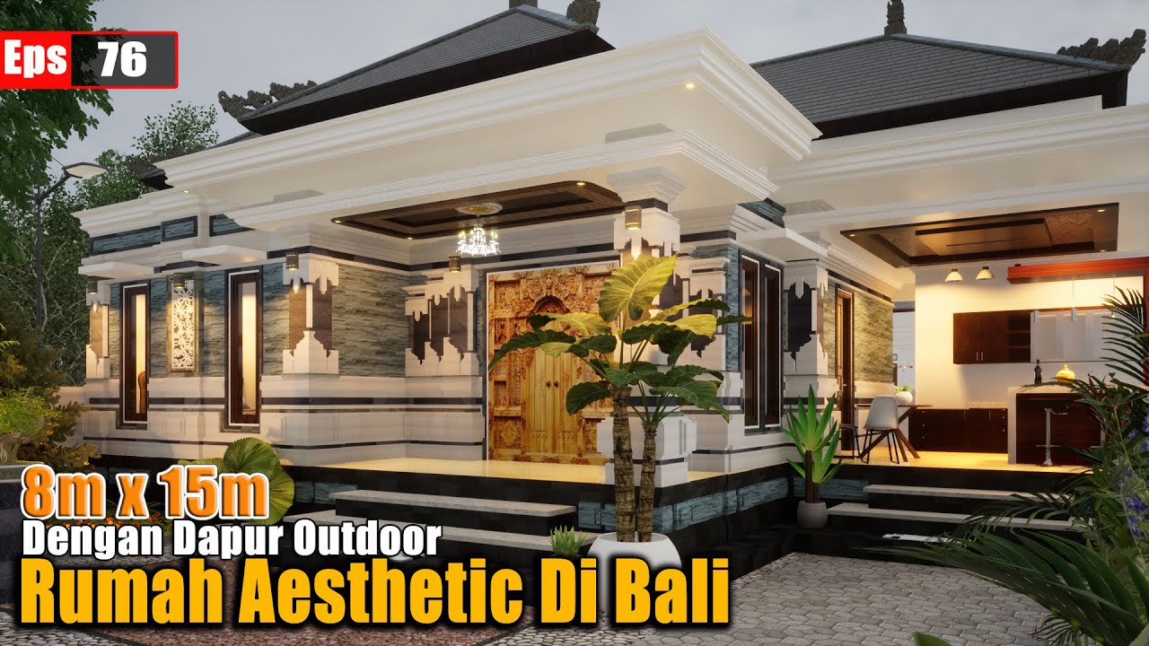 Rumah Minimalis Modern Terbaru Di Bali 8x15m - konsep dapur outdoor (EPS_76)