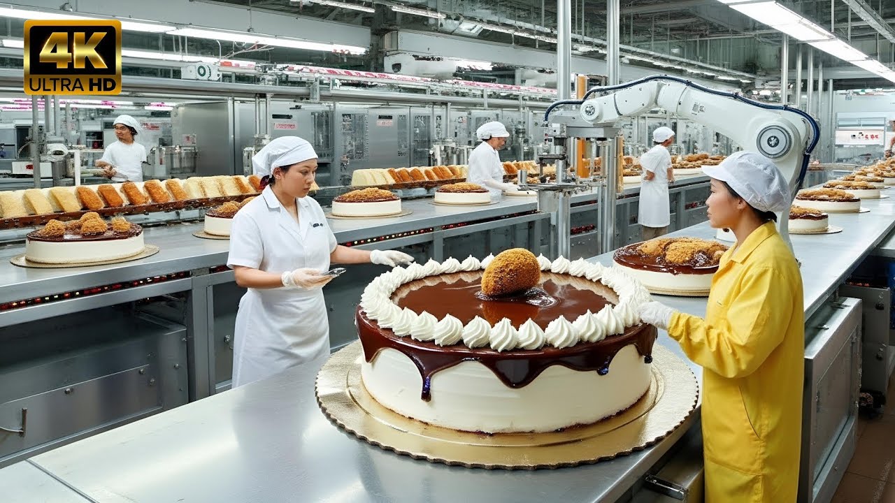 How Millions of Cakes Are Made in a Factory | Automated Cake Factory Process
