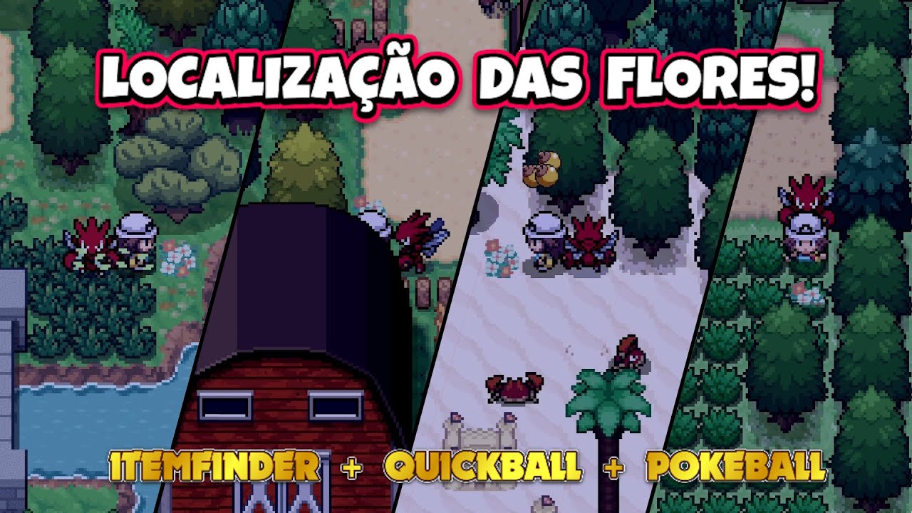 5 FLORES DO FLINT + POKEBALL,  ITEMFINDER E QUICKBALL! - POKEFALLEN