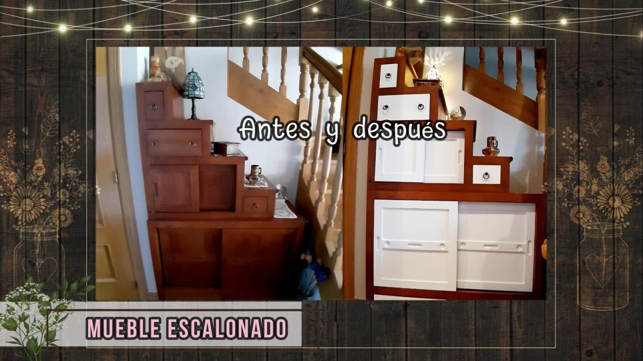Mueble escalonado. Ideas para renovar muebles oscuros y darles un toque moderno