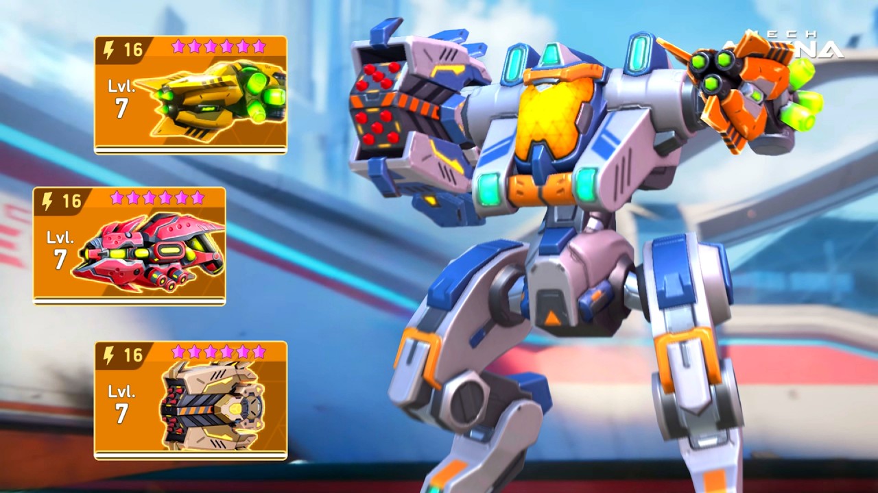 Mech Arena Puma & Hornet 16, Pod Gun 16, Storm Rack 16