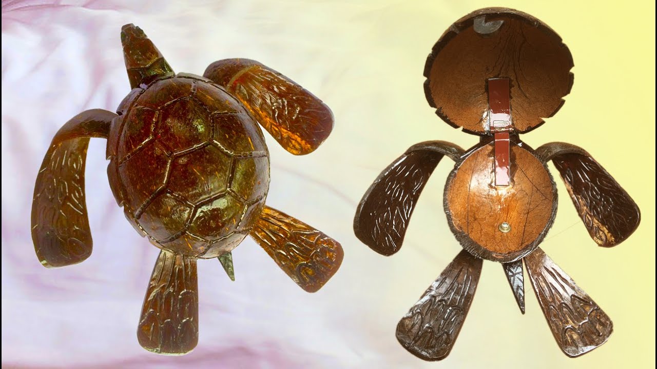 Lets make a jewelry box in the shape of a turtle out of coconut shells