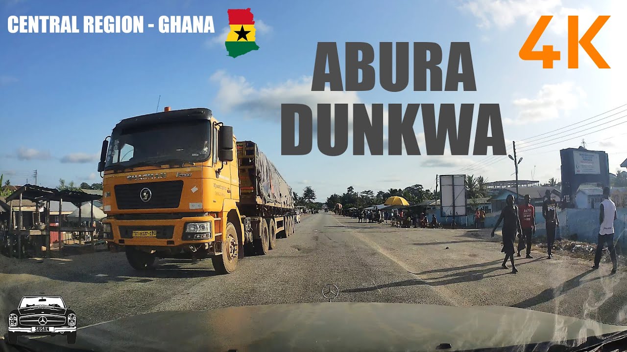 Abura Dunkwa Road Drive from Kwadoegya to Edumfa Abaka in the Central Region of Ghana 4K