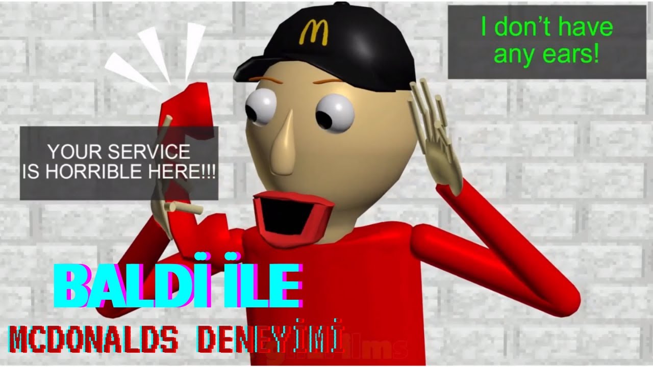 Baldi Basics ile McDonald's deneyimi T&Uuml;RK&Ccedil;E DUBLAJ