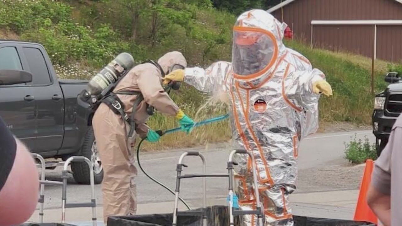 What goes into responding to a crash with a hazmat team?