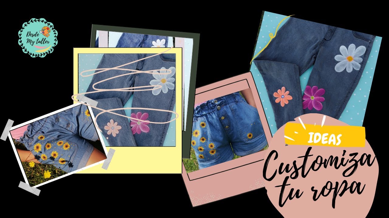 DIY ¿Cómo pintar y renovar tus shorts o jeans?| Customiza tu ropa fácil
