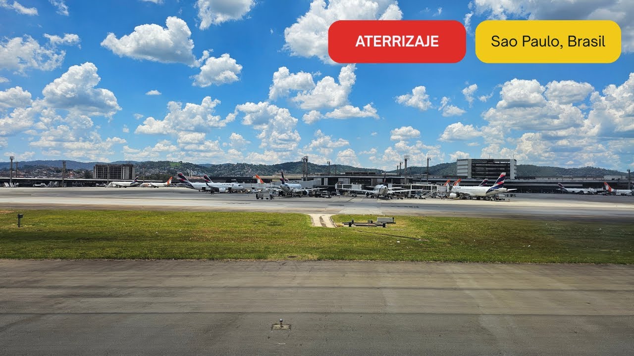 🛬 Aterrizaje en São Paulo (GRU) desde Santiago (SCL) | LATAM LA762 | A321 PT-XPQ | 25 diciembre 2025