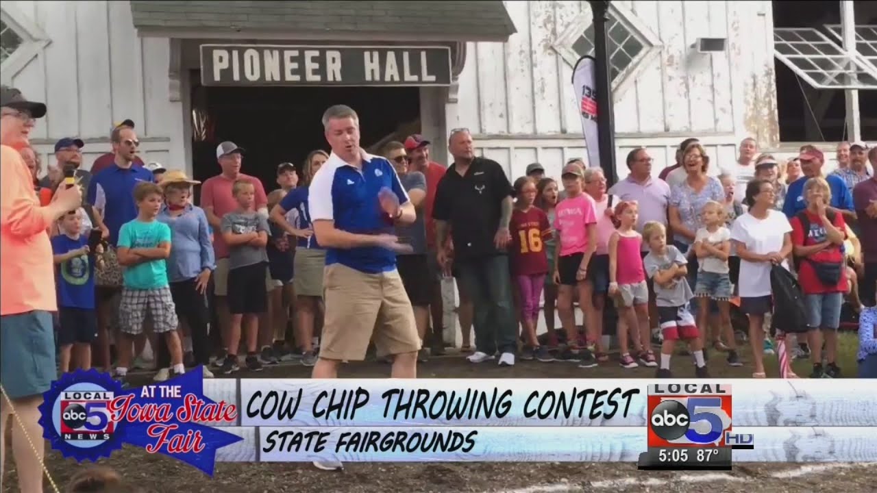 Cow chip throwing contest kicks off at Iowa State Fair