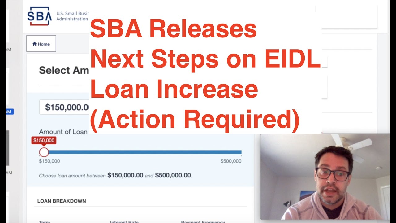 SBA Releases Next Steps on EIDL Loan Increase - Action Required
