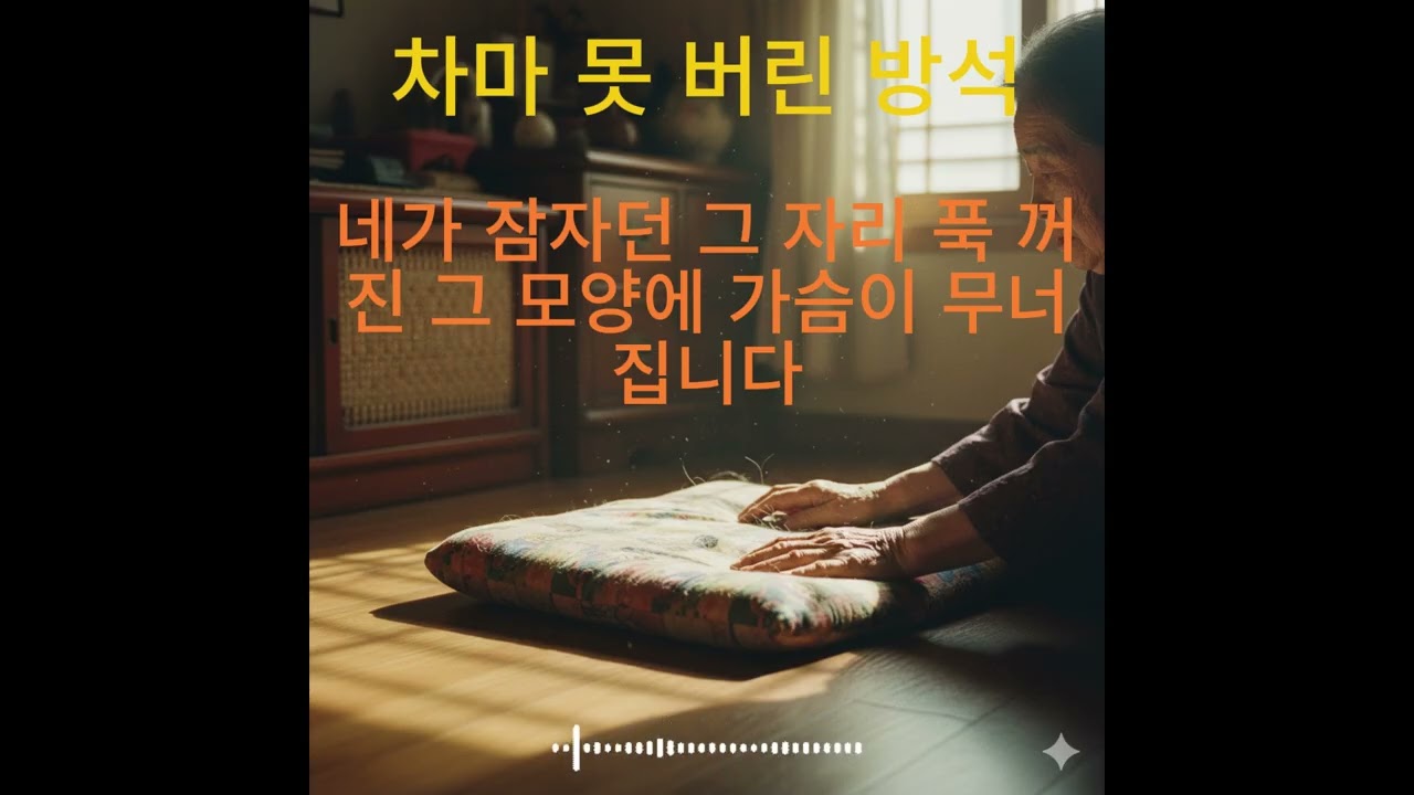 [애절트롯] 차마 못 버린 방석 - 옷에 묻은 털 한 가닥도 버리지 못하는 마음 (1시간 무한재생) 🐾😭