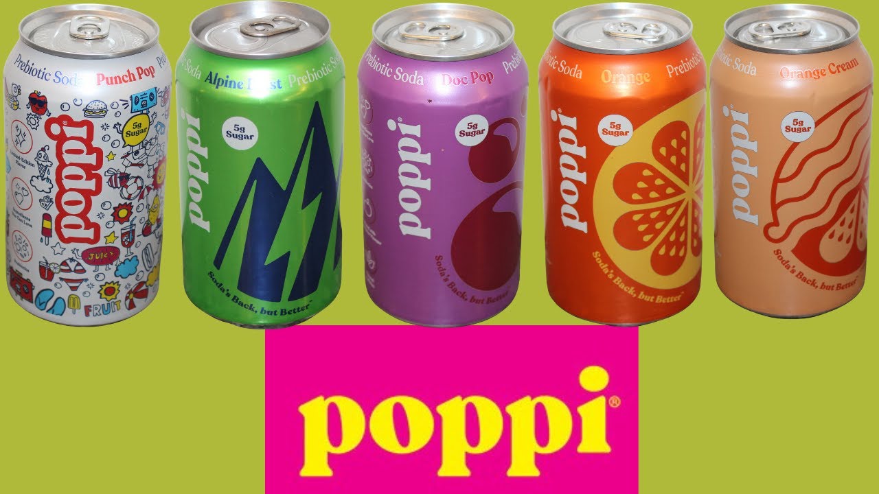 Poppi Prebiotic Soda: Punch Pop, Alpine Blast, Doc Pop, Orange & Orange Cream Review