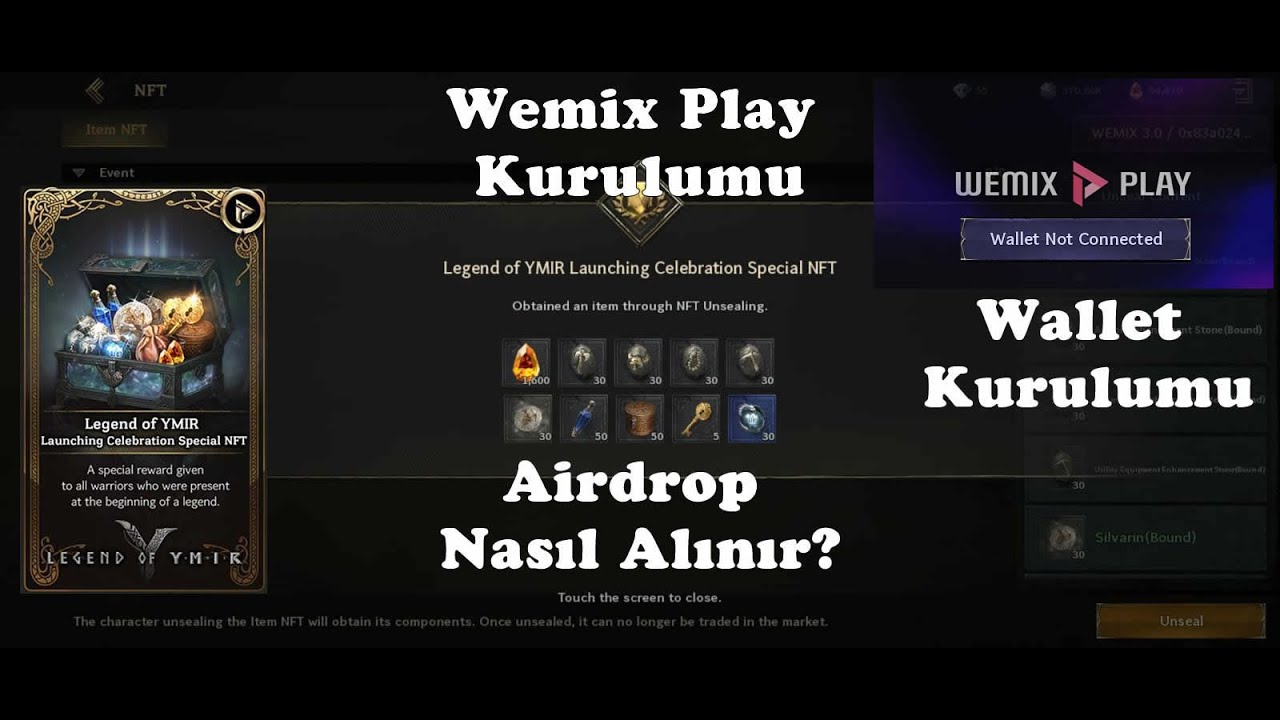 LEGEND OF YMIR | Wemix Play Kurulumu | Airdrop Nasıl Alınır? | Wallet Kurulumu | Hesaba C&uuml;zdan Kurma
