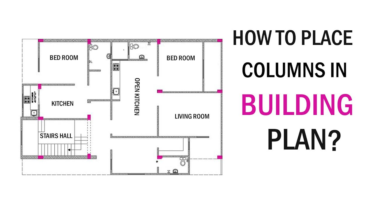 How to Place Column in Building Plan? | Position of Columns in House Plan |