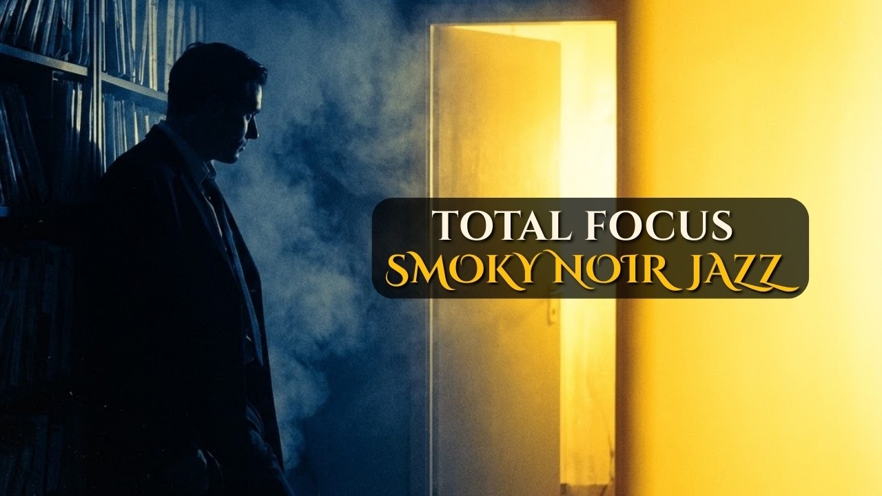 Rain on Window Noir Jazz | Deep Focus Archive Ambience 🕵️‍♂️ | The Silent Archive