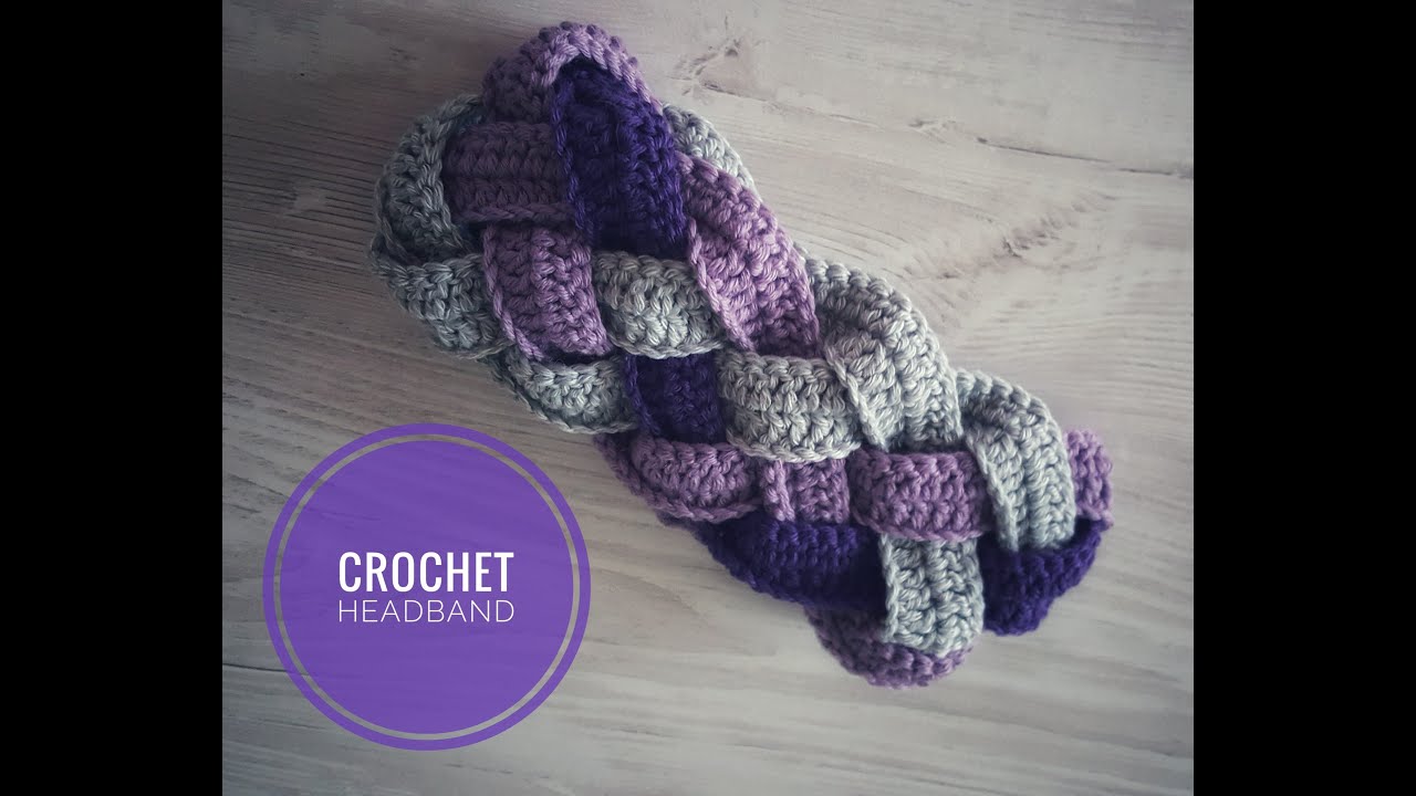 How to crochet five strand braided headband / headband tutorial