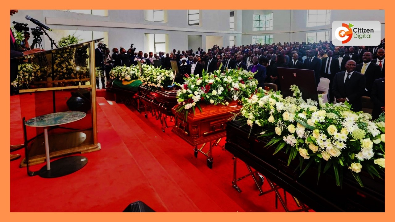 Hundreds mourn six helicopter crash victims at African Gospel Church, officials join families