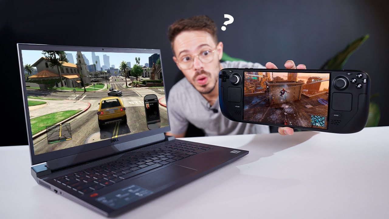 INCRÍVEL! Steam deck vs Notebook gamer...