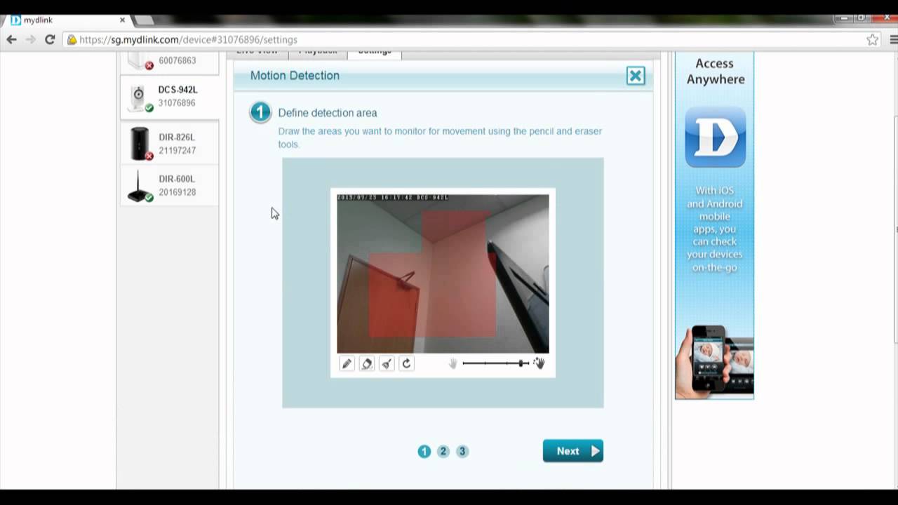 IP Camera How-To: How to Configure Motion Detection On MyDlink portal