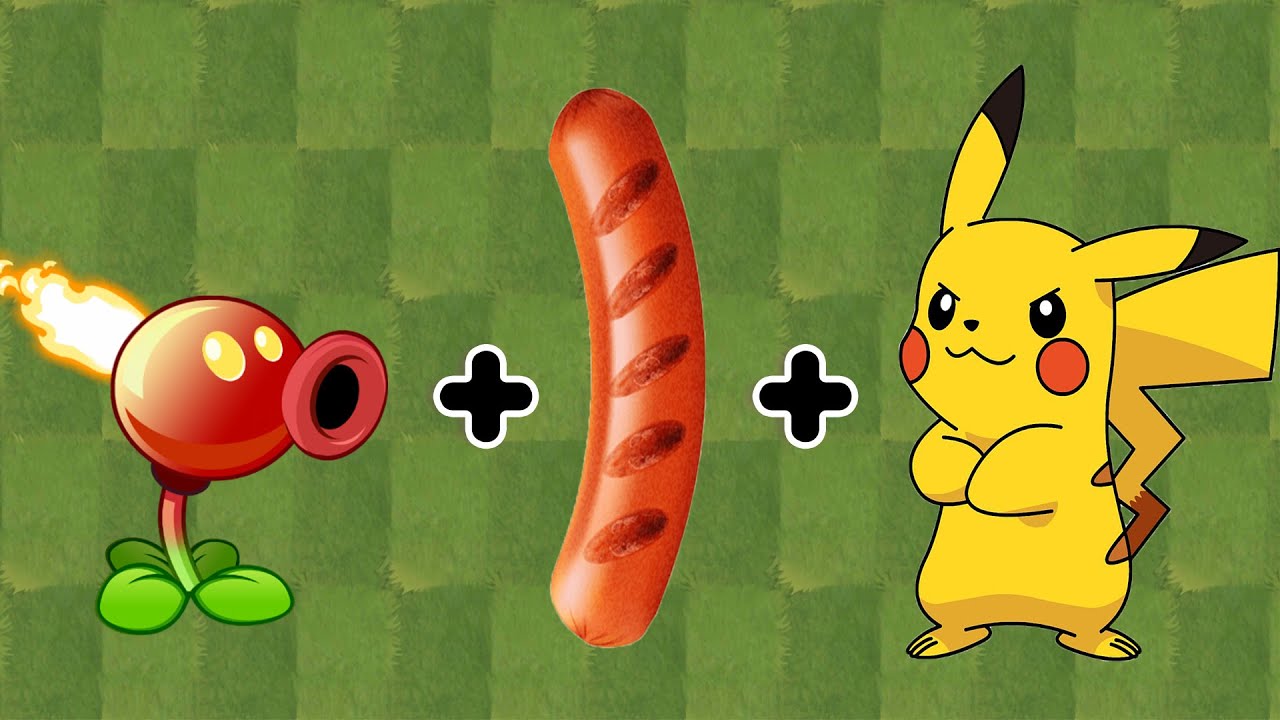 Pikachu + Sausage vs Zombies | Plants vs Zombies 2 Game Play