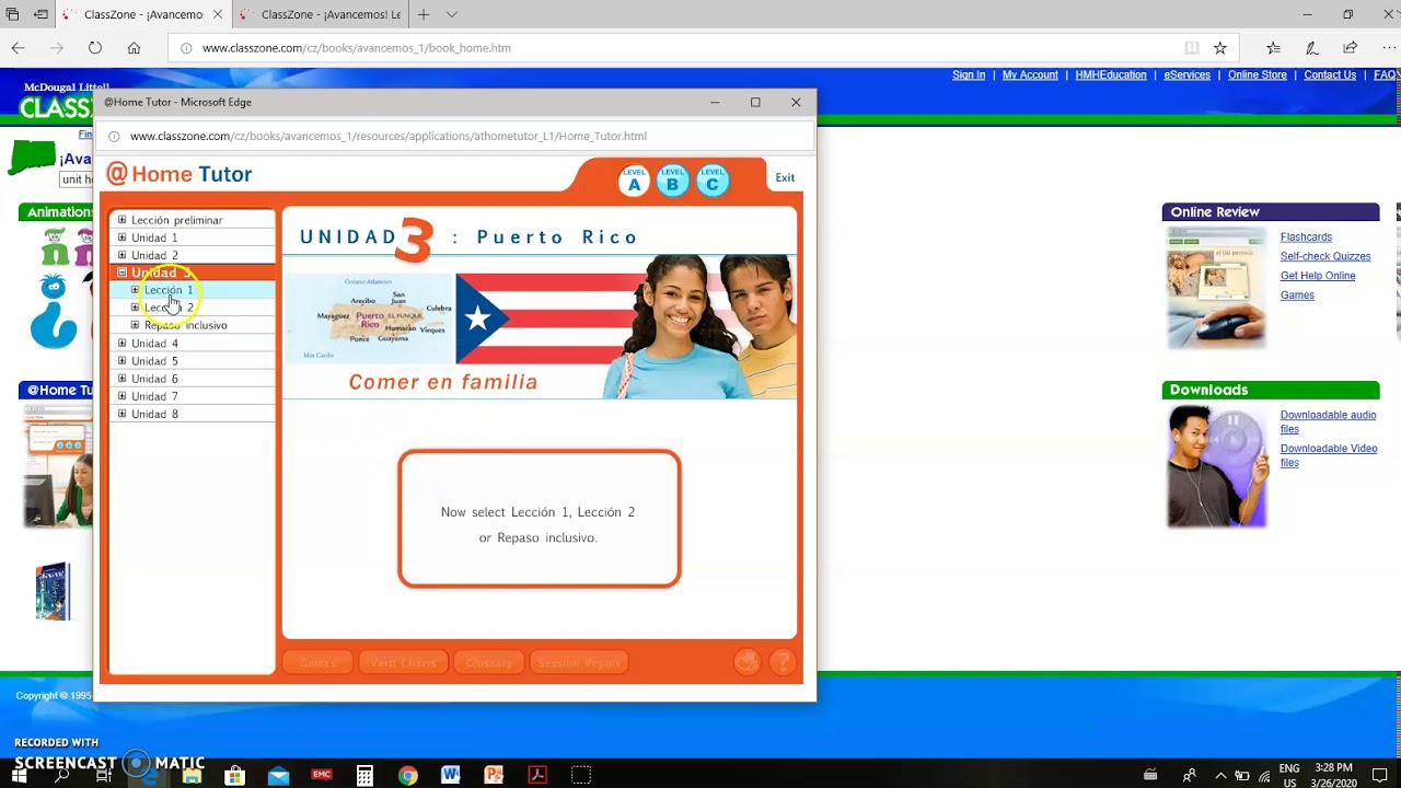 Spanish Classzone tutorial