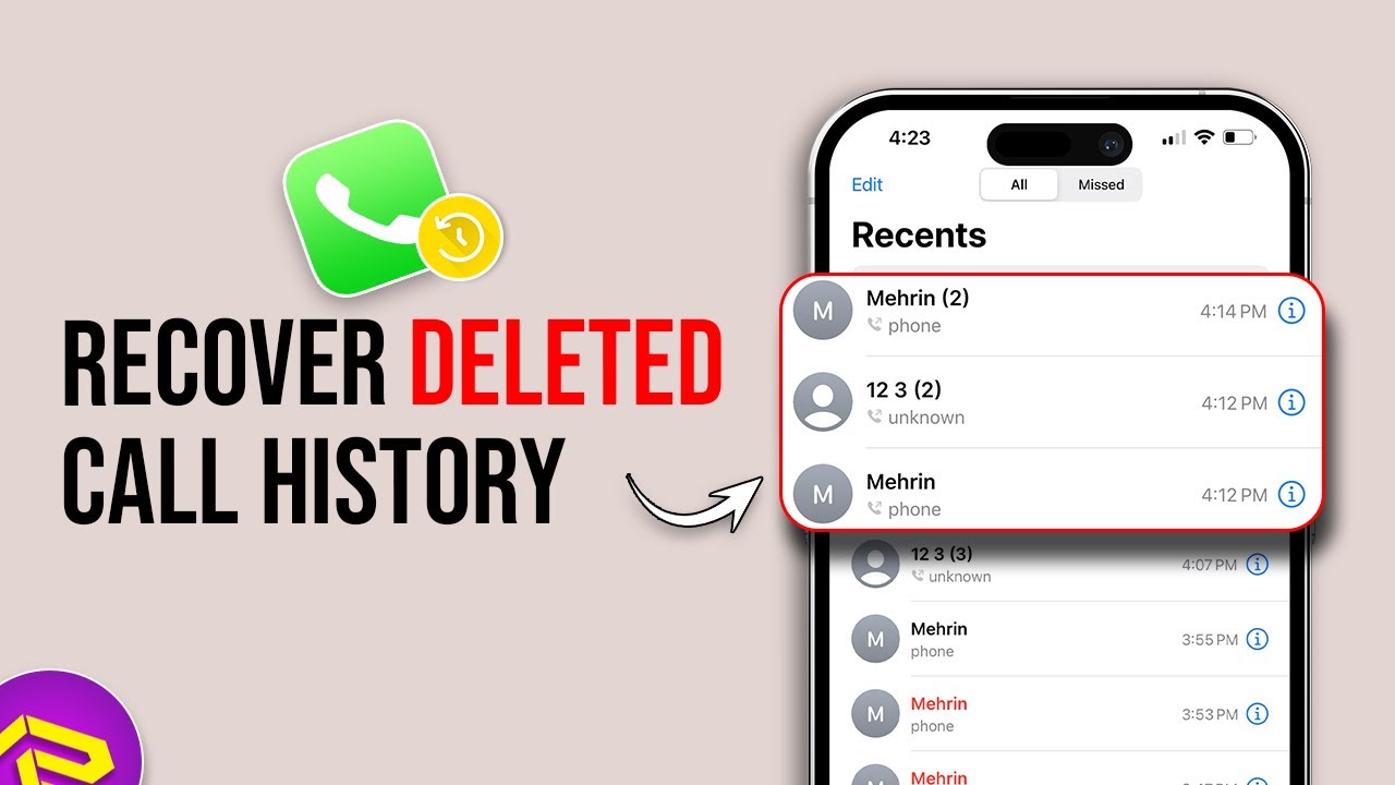 Как восстановить удаленную историю недавних вызовов на iPhone | Восстановление удаленных журналов...