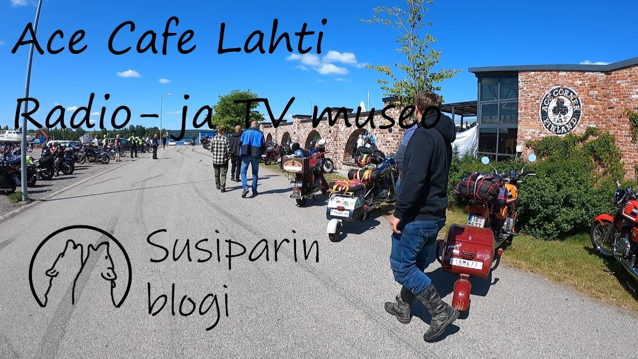 Viikonloppuretki moottoripyörillä - osa 2 - Lahti - Ace Cafe ja Radio- ja Tv -museo Mastola.