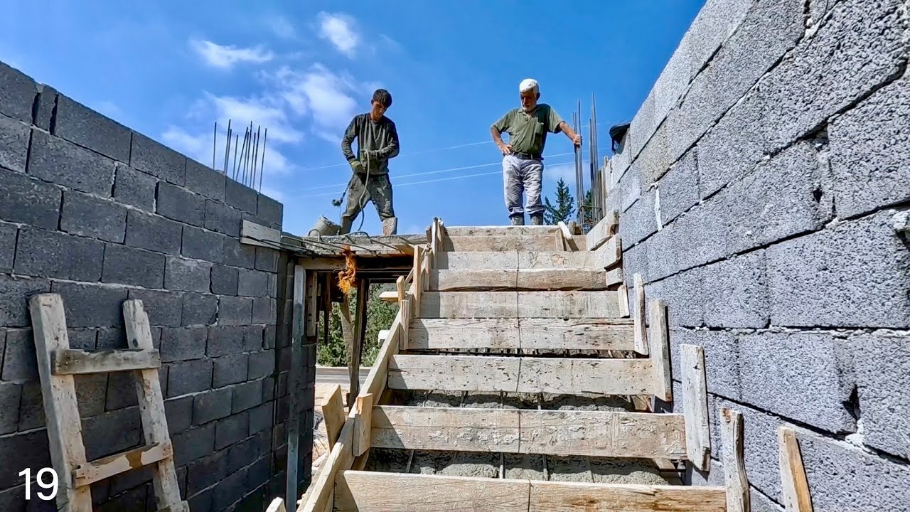 Köy Evinin Merdiven Betonunu Döktük  !
