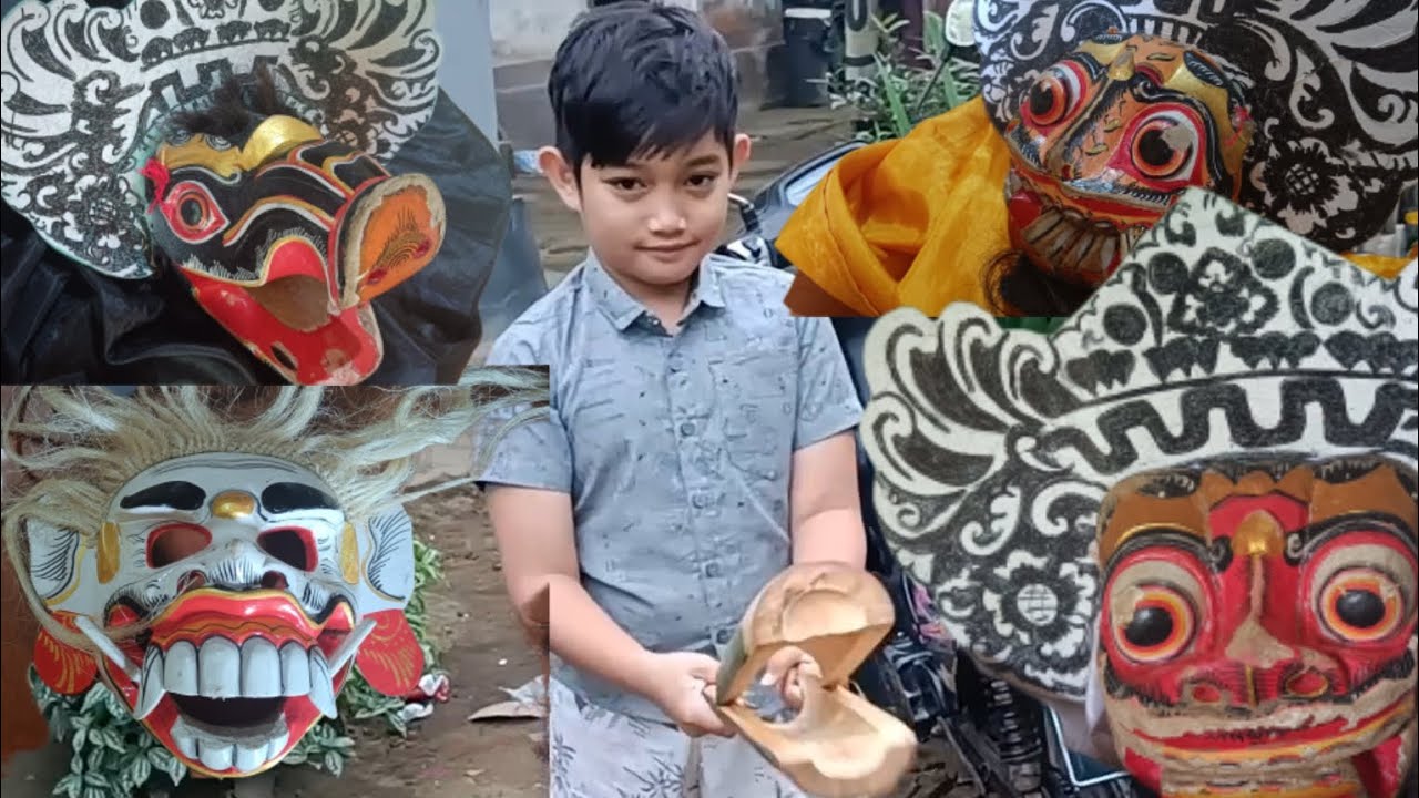 Irvan Membuat Barong Barongan Dari Bambu