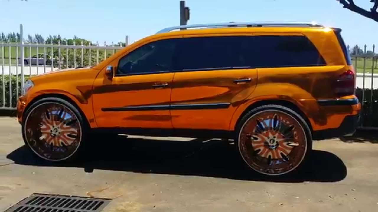 GOLD WRAPPED BENZ TRUCK ON 30