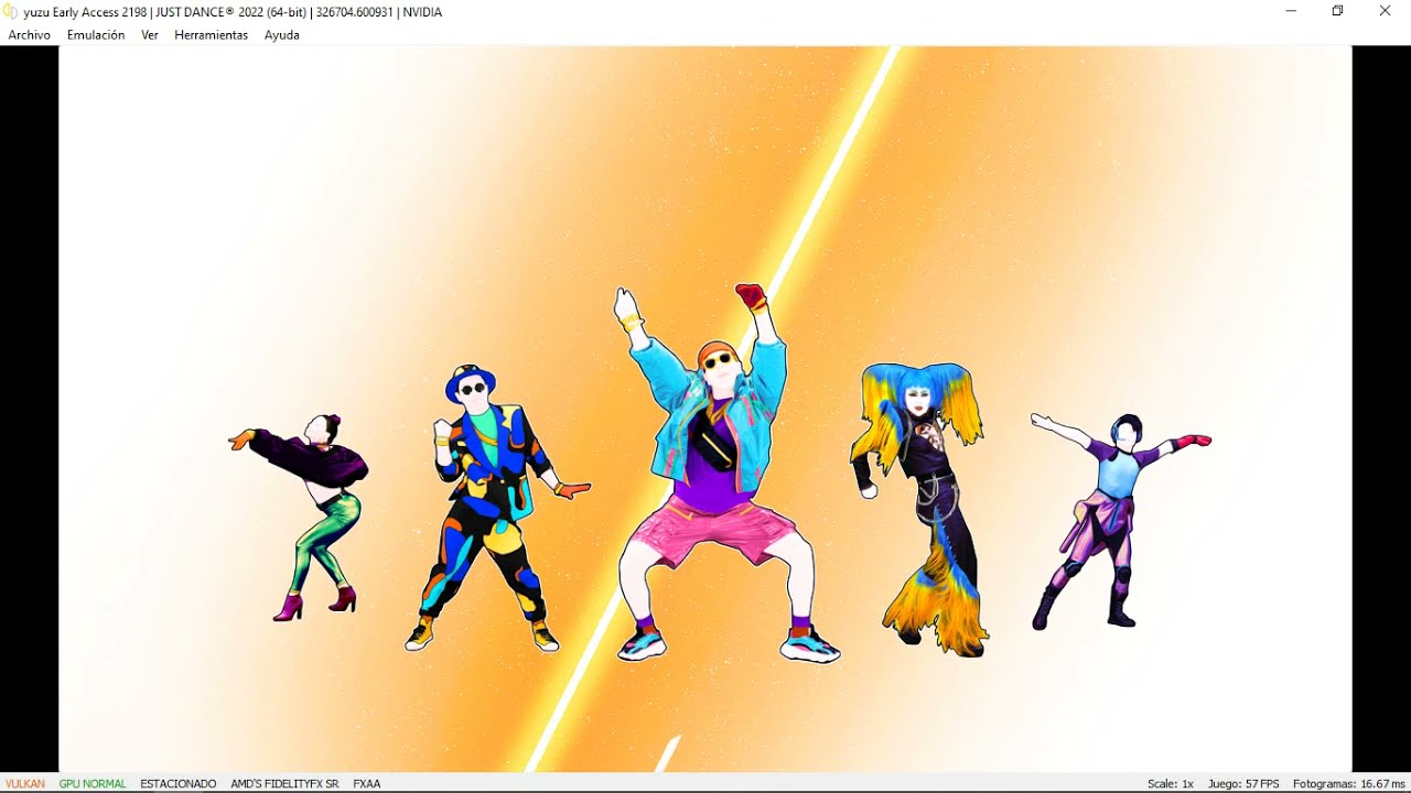 Just Dance 2022 - Yuzu -  Intel Xeon E5-2689 GTX 750 Ti (Teléfono como sensor de movimiento)
