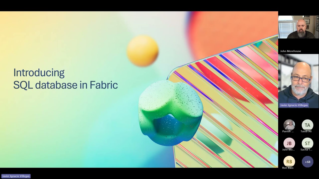 SQL database in Fabric Ep  1  Getting to know SQL database in Fabric by Javier and John