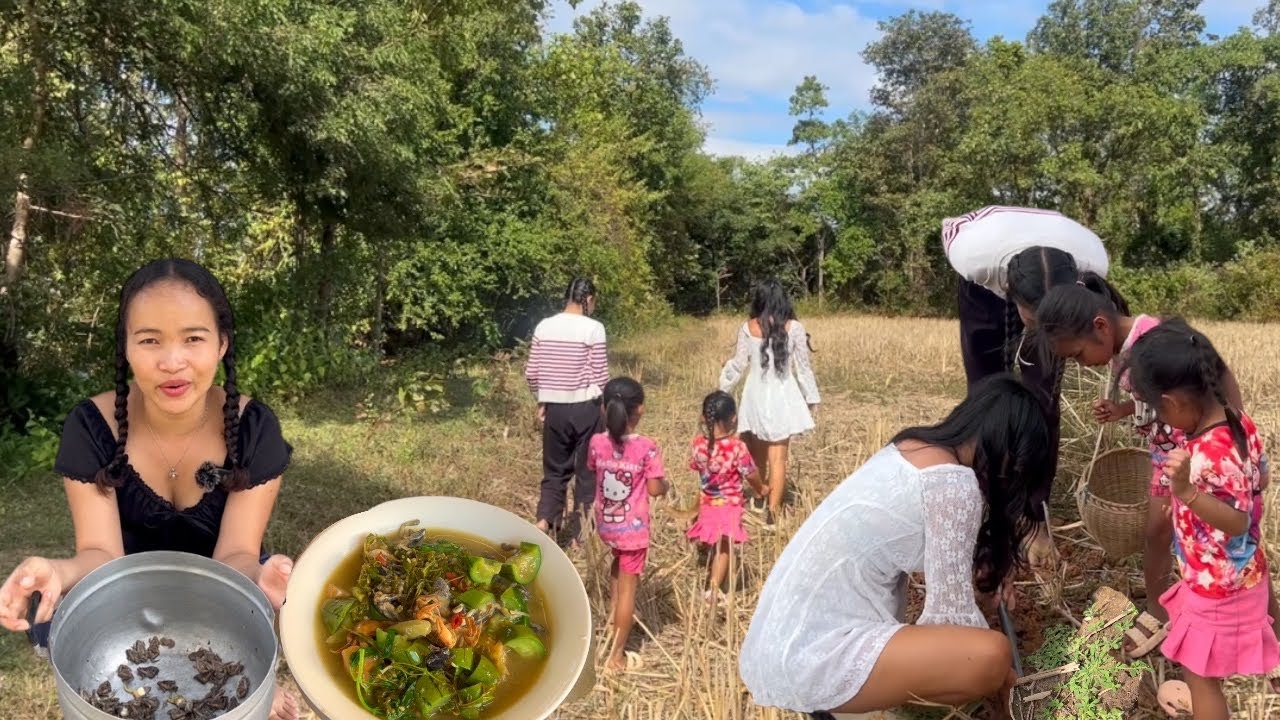ແກງຂຽດຂາຄຳໃສ່ຜັກອິສົ້ມ🇱🇦แกงเขียดขาคำใส่ผักอิส้ม