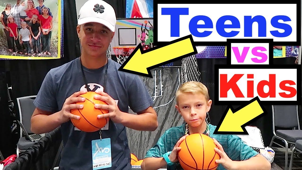 Teen VS Kids BASKETBALL SHOOT OUT Challenge VS Strangers at CVX Live 2018!